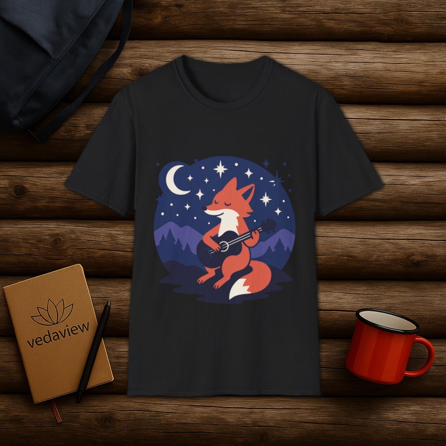 Moonlit Fox Serenade T-shirt