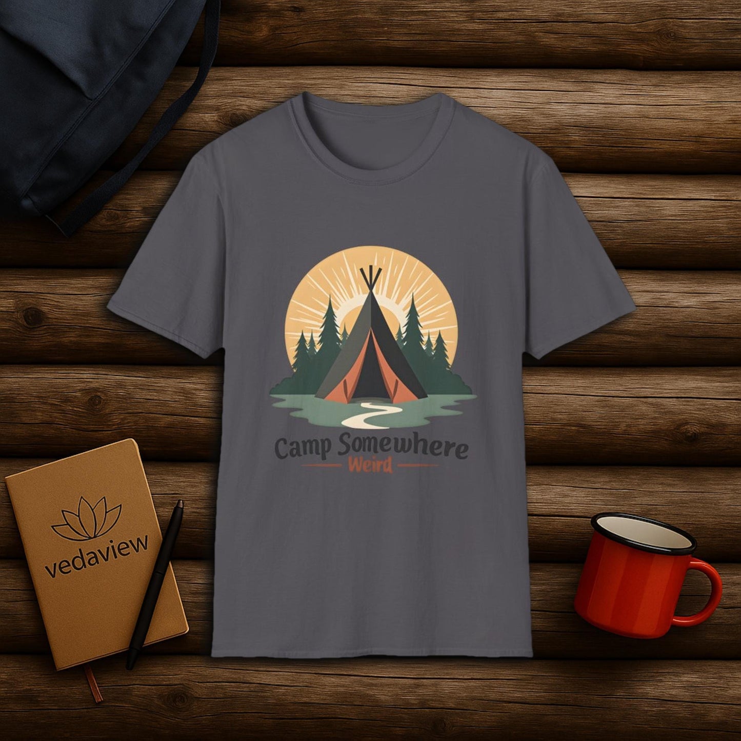 Camp Somewhere Weird - Retro Tent T-shirt