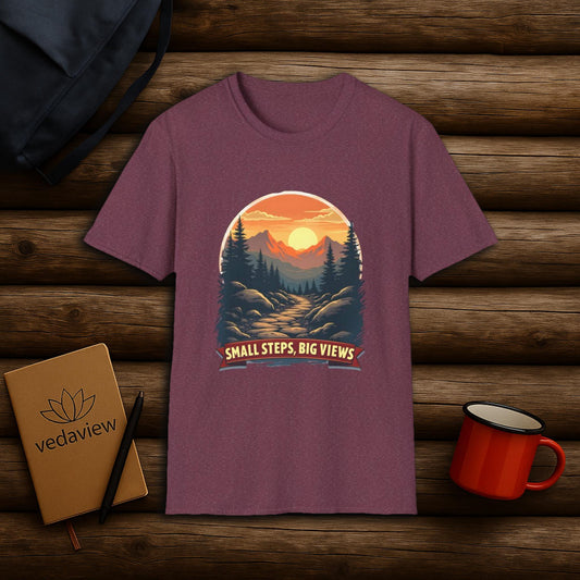 Small Steps, Big Views - Hiking Sunset T-shirt