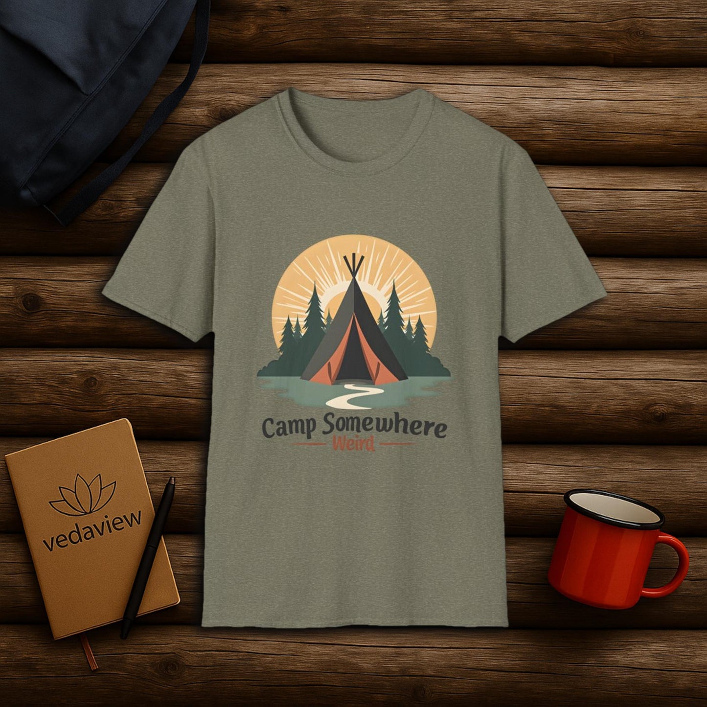 Camp Somewhere Weird - Retro Tent T-shirt