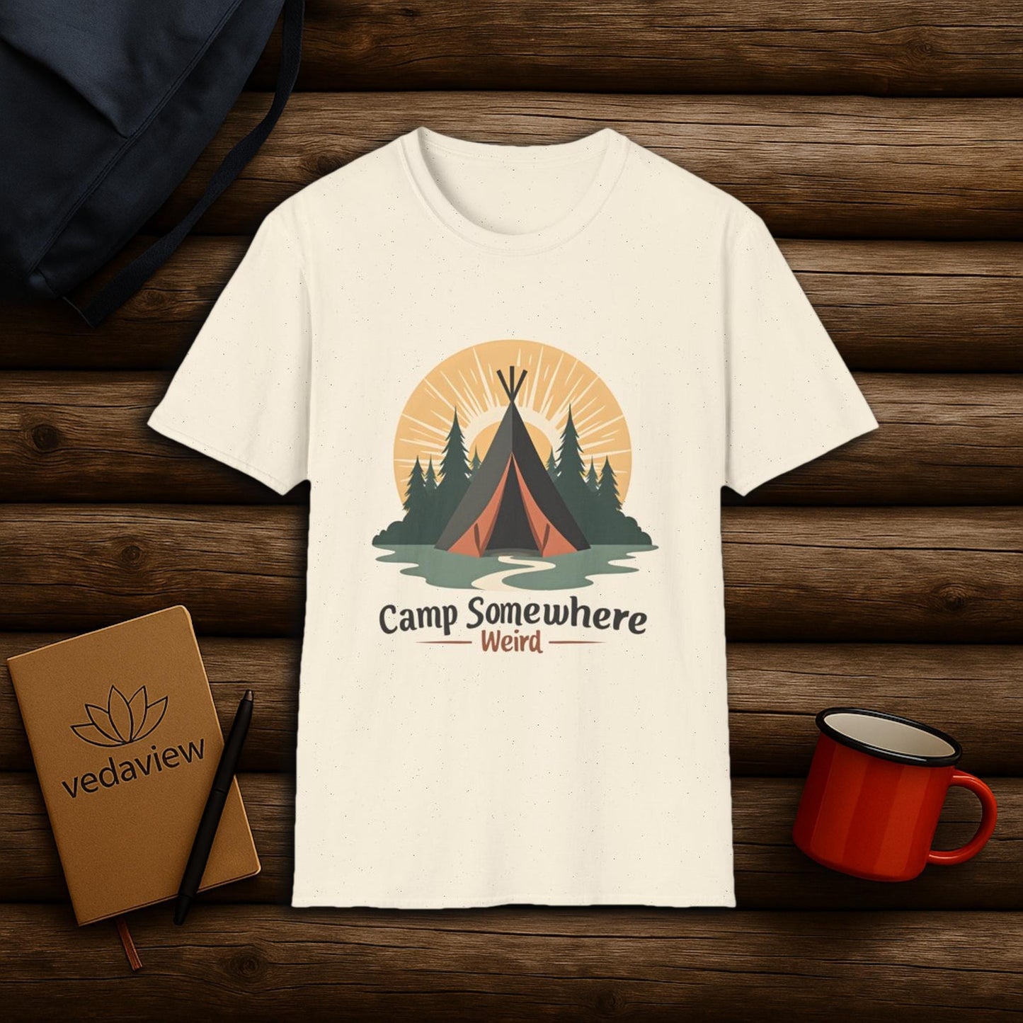 Camp Somewhere Weird - Retro Tent T-shirt