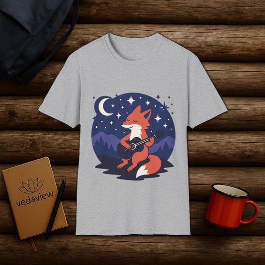 Moonlit Fox Serenade T-shirt
