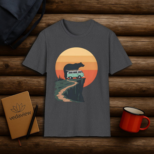 Cliffside Adventure Sunset T-shirt
