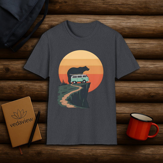 Cliffside Adventure Sunset T-shirt