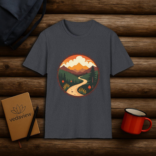 Retro Mountain Path T-shirt