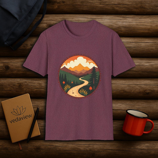 Retro Mountain Path T-shirt