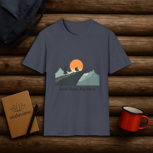 Small Steps, Big Views - Hiking T-shirt