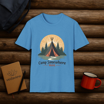 Camp Somewhere Weird - Retro Tent T-shirt
