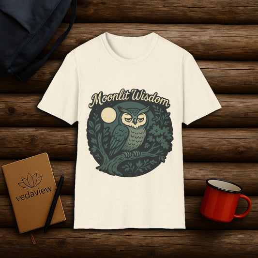 Moonlit Wisdom Owl T-shirt