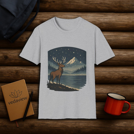 Majestic Stag Under Stars T-shirt